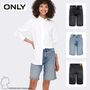 Jeansshorts mit f�nf Taschen und aufgerolltem Saum