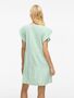 Shirt-Kleid mit R�schen Rundhals und Kurzarm