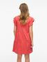 Shirt-Kleid mit R�schen Rundhals und Kurzarm