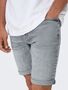 Kurze Jeansshorts mit umgeschlagenem Saum und Taschen