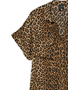 Leopardenmuster Kurzarmhemd mit Brusttaschen