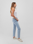 Gerade High-Waist Jeans Hose mit Five-Pocket-Style