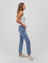 Gerade High-Waist Jeans Hose mit Five-Pocket-Style