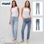Gerade High-Waist Jeans Hose mit Five-Pocket-Style