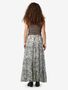 Gemusterter Maxirock mit Falten und Gummibund