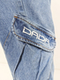 Cargo Baggy Jeans mit Taschen und DADA Stitch