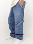Cargo Baggy Jeans mit Taschen und DADA Stitch