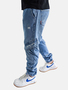 Cargo Jogger Jeans Light Blue Denim mit Anti-Fit Schnitt