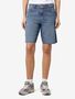 Bermuda Jeansshorts mit ausgefranstem Saum