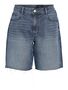 Bermuda Jeansshorts mit ausgefranstem Saum