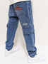 Cargo Baggy Jeans mit Logo Stitching Worker Slim Denim