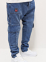 Cargo Baggy Jeans mit Logo Stitching Worker Slim Denim