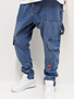 Cargo Baggy Jeans mit Logo Stitching Worker Slim Denim