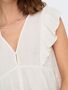 V-Ausschnitt Bluse mit R�schen und Knopfleiste