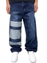 Patchwork Baggy Denim Jeans im Retro-Look