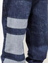 Patchwork Baggy Denim Jeans im Retro-Look
