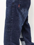 Patchwork Baggy Denim Jeans im Retro-Look