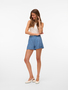 Elastischer Bund Denim Shorts mit Seitentaschen