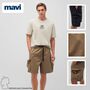 Bermuda Cargo Shorts mit elastischem Bund 