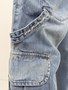 Worker Cargo Baggy Jeans mit Taschen und Stitching