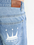 Supreme Baggy Jeans mit Supreme-Stickerei
