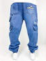 Worker Baggy Jeans Blau im Cargo-Look