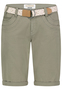 Stretch Twill Bermuda Shorts mit G�rtel und Spitze