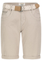 Stretch Twill Bermuda Shorts mit G�rtel und Spitze