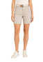 Stretch Twill Bermuda Shorts mit G�rtel und Spitze
