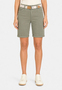 Stretch Twill Bermuda Shorts mit G�rtel und Spitze