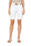 Stretch Twill Bermuda Shorts mit G�rtel und Spitze
