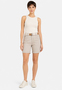Stretch Twill Bermuda Shorts mit G�rtel und Spitze