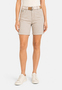 Stretch Twill Bermuda Shorts mit G�rtel und Spitze