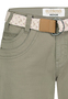 Stretch Twill Bermuda Shorts mit G�rtel und Spitze