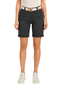 Stretch Twill Bermuda Shorts mit G�rtel und Spitze