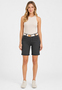 Stretch Twill Bermuda Shorts mit G�rtel und Spitze