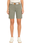 Stretch Twill Bermuda Shorts mit G�rtel und Spitze