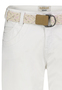 Stretch Twill Bermuda Shorts mit G�rtel und Spitze