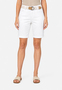 Stretch Twill Bermuda Shorts mit G�rtel und Spitze