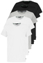 5er-Pack Basic Kurzarm T-Shirts, Rundhals