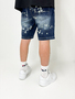Loose Fit Denim Shorts mit Splatter Print