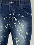 Loose Fit Denim Shorts mit Splatter Print