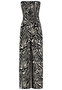 �rmelloser Jumpsuit mit Leo-Muster und Taillierung