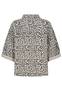 Gemusterte Hemd Bluse mit 3/4 Arm
