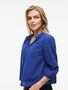 Bluse mit Stehkragen und Schn�rdetails 3/4-Arm