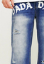 Baggy Denim Jeans mit Dada Logo und Used Look
