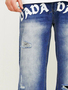 Baggy Denim Jeans mit Dada Logo und Used Look