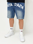 Loose Fit Baggy Jeans Shorts mit Frontlogo