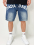 Loose Fit Baggy Jeans Shorts mit Frontlogo