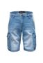 Cargoshorts aus Denim mit Waschung und Stretch A&S